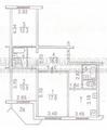 План 3-х комнатной квартиры серии ПД-4 с размерами