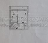 План однокомнатной квартиры серии И-700А Ясенево c размерами