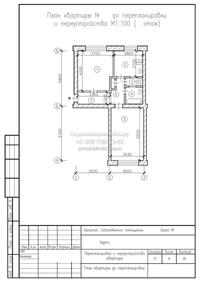Перепланировка 2хкомнатной квартиры в кирпичном доме II-14, план до
