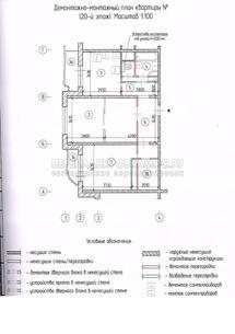 Перепланировка двухкомнатной квартиры линейки:план работ