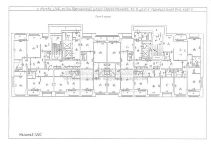 План восьмого этажа пятого корпуса ЖК Редсайд