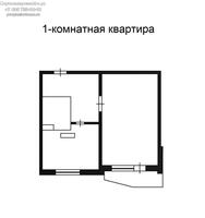 План 1-комнатной квартиры П-44