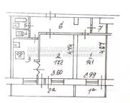 План 2 комнатной квартиры серии И-700А Ясенево c размерами