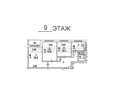 План трехкомнатной квартиры серии II-57 с размерами