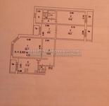 План трехкомнатной квартиры в доме серии П-55М с размерами