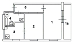 Пример перепланировки двухкомнатной квартиры дома серии II-57