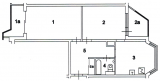 Вариант перепланировки двухкомнатной квартиры в доме серии П44Т