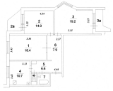 План до перепланировки квартиры серии дома П44Т