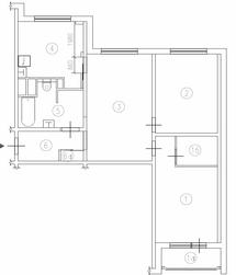 План квартиры серии КОПЭ-85 после перепланировки