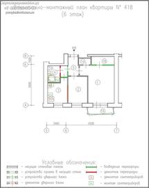 Перепланировка квартиры в доме серии II-29, демонтаж-монтаж