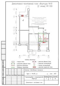 Перепланировка квартиры в панельном доме серии П-3 с устройством проема, демонтаж-монтаж