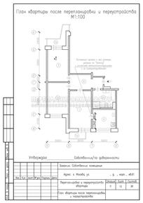 Перепланировка квартиры в панельном доме серии П-3 с устройством проема, план после
