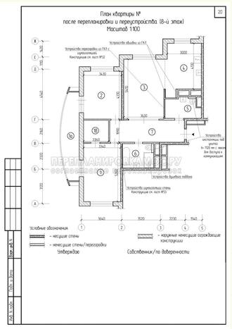 Перепланировка 3х комнатной квартиры: итоговая планировка