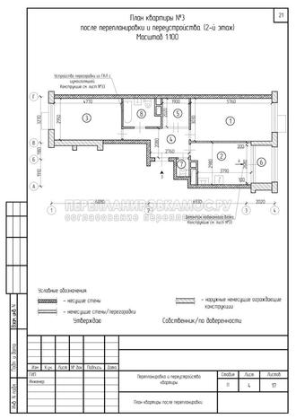 Проект перепланировки 2-комнатной квартиры в ЖК Ривер Парк