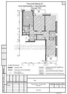 Перепланировка трехкомнатной квартиры в ЖК Родной город. Каховская