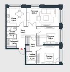 План 3-комнатной квартиры в ЖК Ривер Парк