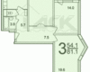 план БТИ квартиры дома серии П44Т  