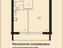 План однокомнатной квартиры серии дома II-68