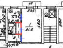 Перепланировка Серия ii-18-01/09 с расширением санузла на коридор на 2 этаже