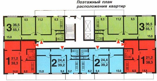 Поэтажный план 1МГ-609-Е
