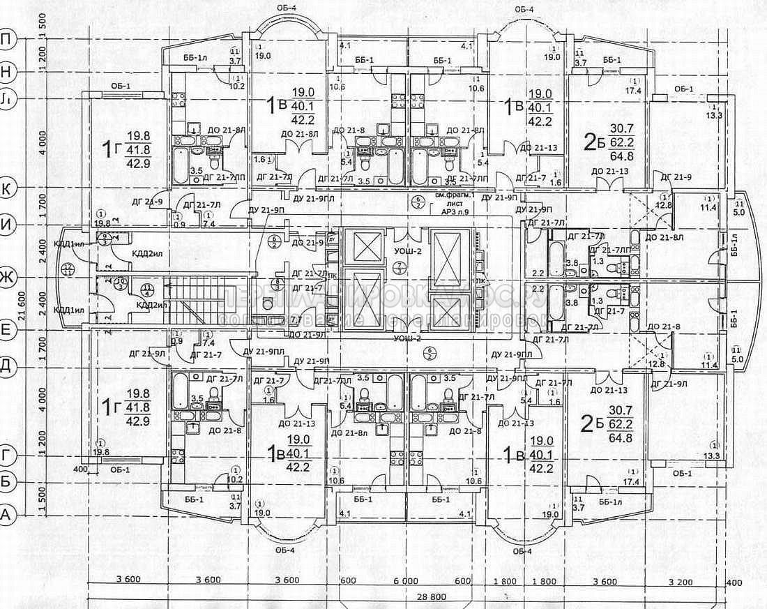 План с размерами дома серии И-155Б