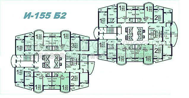 Поэтажный план серии И-155Б2