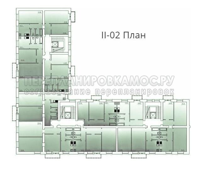 Поэтажный план дома серии II-02