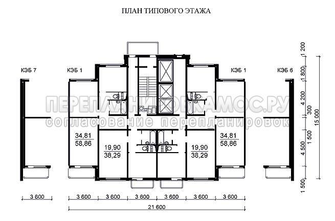 План этажа дома КОПЭ 2000