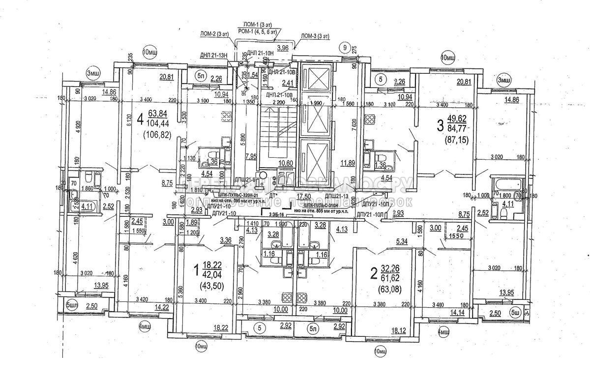 План этажа дома серии П-3М